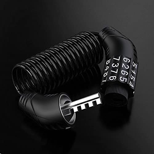 Windance 2pcs Motorcycle Helmet Lock Cable, Anti-Theft Retractable Luggage Lock with 4 Digit Password Combination Security Lock (Black 2pcs) - color: Black 2pcs