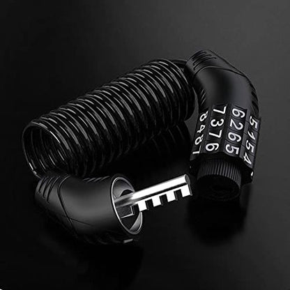Windance 2pcs Motorcycle Helmet Lock Cable, Anti-Theft Retractable Luggage Lock with 4 Digit Password Combination Security Lock (Black 2pcs) - color: Black 2pcs