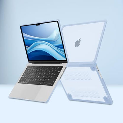 MOSISO Compatible with MacBook Pro 14 inch Case M5 M4 M3 M2 M1 2026-2021 | 3 in 1 Kit Anti-Crack Hard Shell with TPU Bumper, A3427 A3426 A3434 A3112 A3185 A3401 A2918 A2992 A2779 A2442, Baby Blue - color: Baby Blue