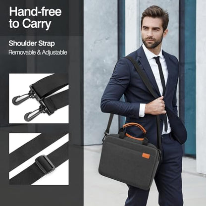 MoKo 9-11 Inch Tablet Sleeve Case, Protective Handle Shoulder Bag | Fits iPad Air 11-inch M4, iPad Pro 11-inch M5/M4, iPad A16, iPad 10th/Air 5/4th 10.9-inch and Tab S8/S9, Black & Gray - color: Black & Gray, size: 9-11 Inch