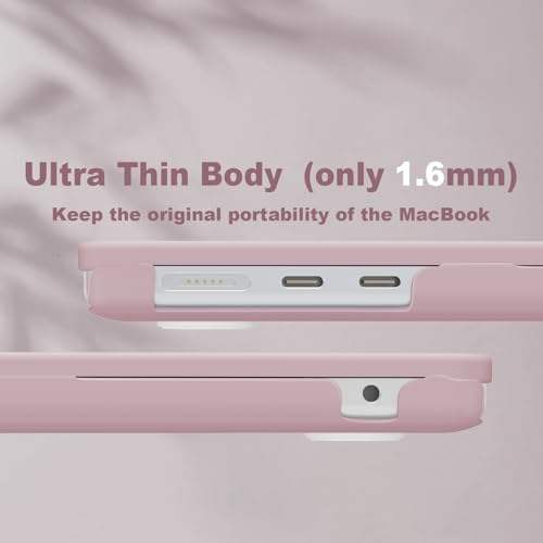 CISSOOK Compatible with MacBook Air 13 inch Case A3449 A3240 A3113 A2681 | 2026 2025 2024 2023 2022, 5in1 Set Hard Shell Case Keyboard Cover for MacBook Air 13.6 inch M2 M3 M4 M5, Baby Pink - color: Air13.6inch-Baby Pink