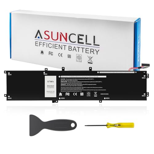 ASUNCELL 97Wh 4K1VM Battery Replacement for Dell G7 17 7700 Series Notebook W62W6 0W62W6 9TM7D 09TM7D XYCW0 0XYCW0 V0GMT NCC3D 0NCC3D NYD3W 0NYD3W 11.4V 8070mAh 6-Cell