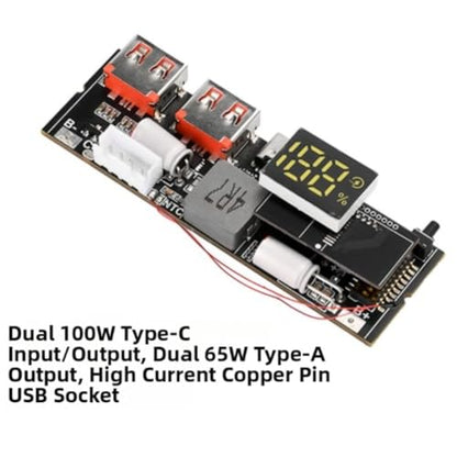 3S 4S 5S 65W 100W Power Bank Module Circuit Board With Charging, Comprehensive Safety Protections And Low Ripple Output(3S 65W) - size: 3S 65W