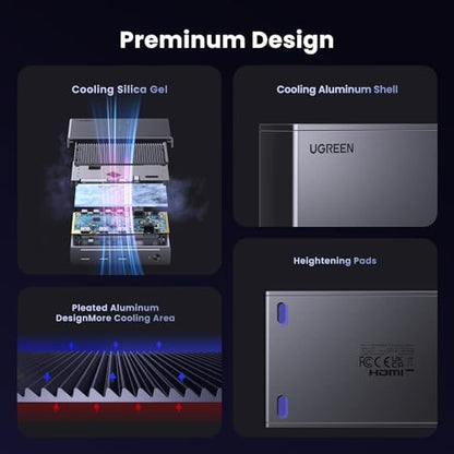 UGREEN 8-in-1 Thunderbolt 4 Docking Station, Dual 4K@60Hz, 3xTBT4, 40Gbps | Dual 4K/ Single 8K Display, 85W Charging, Gigabit Ethernet, 3xUSB A 10Gbps, Dock for Mac M1/M2/M3/M4 Pro/Max, Revodok Max 208