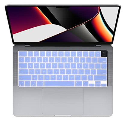 Se7enline Compatible with MacBook Keyboard Cover Skin for Mac Neo & Air 13/15 & Pro 14/16 inch (M5 M4 M3 M2 M1 A18) 2026/2025/2024/2023/2022/2021 Silicone Waterproof Dustproof Durable,Serenity Blue - color: Serenity Blue