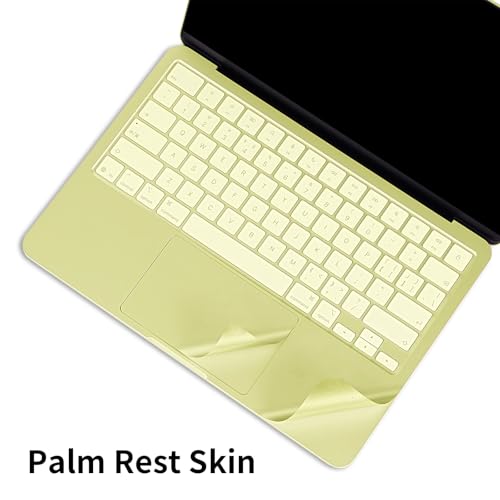 4 in 1 Ultra Thin 3M Vinyl Full Size Laptop Skin Palm Rest Sticker for 2026 New Released MacBook Pro Neo 13 Inch A3404 with A18 Chip - Citrus Yellow - color: Citrus Yellow