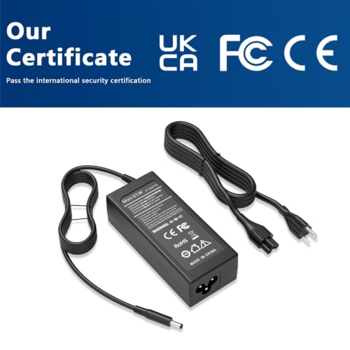 65W 4.5mm Tip Laptop Charger Compatible with Dell Inspiron 14 15 16 | For Dell Inspiron 15 3511 3520 3530 3535 3540 5559 5568 2-in-1, 16 5620 5630 5640 7640, 14 5420 5430 5490 2-in-1 AC Adapter