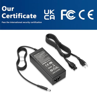 65W 4.5mm Tip Laptop Charger Compatible with Dell Inspiron 14 15 16 | For Dell Inspiron 15 3511 3520 3530 3535 3540 5559 5568 2-in-1, 16 5620 5630 5640 7640, 14 5420 5430 5490 2-in-1 AC Adapter