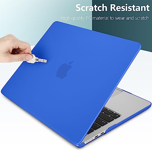 for MacBook Air 15 Inch Case M5 M4 M3 M2 (2026-2023) A3448 A3241 A3114 A2941, Protective Hard Shell Cover Compatible with Touch ID & Liquid Retina Display - Matte Deep Blue - color: Matte Deep Blue