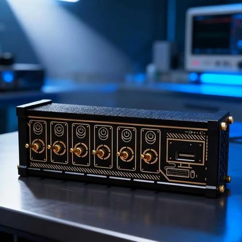 COYEUX 6 Port USB Switcher, USB Docking Station, Independent Control, Button Switch, Retro Gold Plating Table Setting, Share USB Devices, Ideal Gift for Boyfriend
