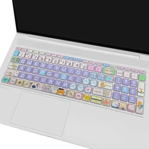 Silicone Keyboard Cover for 15.6" HP ProBook 450/455/650 G8 G9 G10, HP Zbook Power G8 G9,Cute Cat - color: Cute Cat