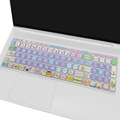 Silicone Keyboard Cover for 15.6" HP ProBook 450/455/650 G8 G9 G10, HP Zbook Power G8 G9,Cute Cat - color: Cute Cat