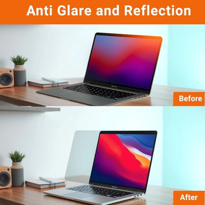 2Pcs Laptop Screen Protector 14 In 16:9 Anti Glare Blue Light Touchscreen | 14 Inch Tablet Laptop Blue Light Screen Protector Blocker Compatible Lenovo Dell Asus Acer Hp Chromebook Eye Protection - color: 14 inch 16:9