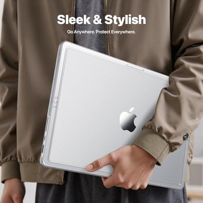 Macaset for MacBook Pro 14 inch Case M5 M4 M3 M2 M1 2026-2021 Laptop Cover | Anti Crack, Clear Matte, Fingerprint & Scratch Resistant, Protective Laptop Hard Shell, Close Seamless, Ultra Thin, Snap Fit - color: Matte Clear