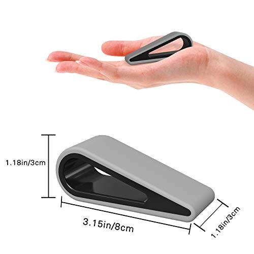 MoKo Universal Laptop/Computer Keyboard Stands,[4 Pack] Anti-Slip Silicone Tilting Wedge Riser Stable Kickstand,Ultra Compact Ventilated Tablet Stand Portable Elevation Feet for Notebook Keyboard-Gray | Anti-Slip Silicone, Stable Kickstand, Ventilated, Po