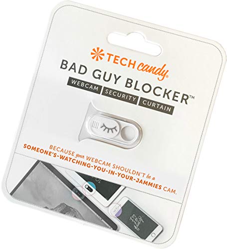 Tech Candy Bad Guy Blocker Webcam Cover Privacy Protector, White - Secure, Thin, Durable, for Computers, Laptops, Tablets, & Smartphones, Easy Application - color: White, size: 1-Pack