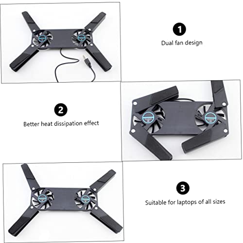 2pcs Heat Sink Quiet Laptop Cooler Notebook Cooler Laptop Air Lap Cooling Pad Fan Foldable Stand