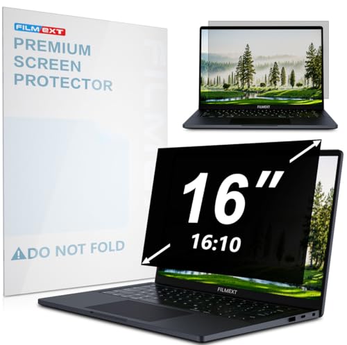 16 Inch Laptop Privacy Screen, 16:10 Aspect Ratio | Compatible with Lenovo Hp Dell Acer Asus Envy Xps, Removable Anti-Blue Light Glare Anti Spy Laptop Screen Privacy Filter