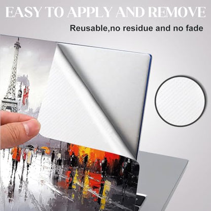 SUPERDANT 3 Pcs Laptop Skin Sticker Cover Decal Paris Street PVC Waterproof Scratch-Resistant Trim-to-Fit for 12-15.6 Inch Notebook Wrap Personalize Set Gift 14.9x10.6in - style: Paris Street
