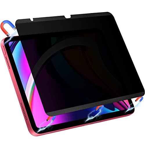 Peslv Magnetic Privacy Screen Protector for iPad 10th 2022 10.9" & iPad 11th A16 2025 11", Removable Anti Blue Light Glare Spy Private Filter, High Sensitive Bubble-Free Black Security Screen - size: iPad 10.9 Inch (10th & 11th)