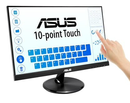 ASUS VT229H 21.5" Monitor 1080P IPS 10-Point Touch Eye Care with HDMI VGA, Black - style: 22" Touch