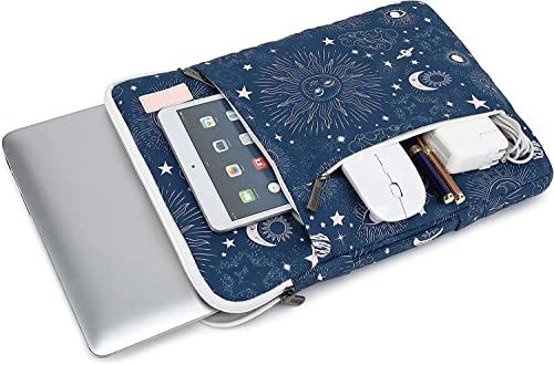 360° Protective 3 Pockets Laptop Sleeve Case Bag Computer Carrying Cover with Handle for MacBook Air 15 inch and 15.6 inch HP, Dell, Acer, Asus, Lenovo Notebook (Sol de Mayo) - color: Sol de Mayo(3 Pockets), size: 15 inch-15.6 inch