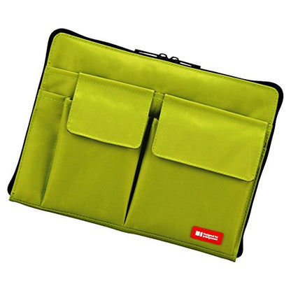 LIHITLAB Bag Laptop Sleeve with Storage Pockets (Bag-in-Bag), 7.1 x 9.8 Inches, Yellow Green (A7553-6) - color: Yellow Green, size: 7.1 in x 9.8 in