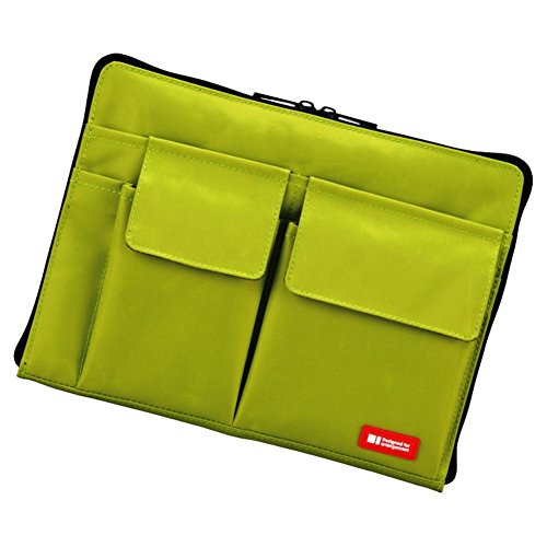 LIHITLAB Bag Laptop Sleeve with Storage Pockets (Bag-in-Bag), 7.1 x 9.8 Inches, Yellow Green (A7553-6) - color: Yellow Green, size: 7.1 in x 9.8 in
