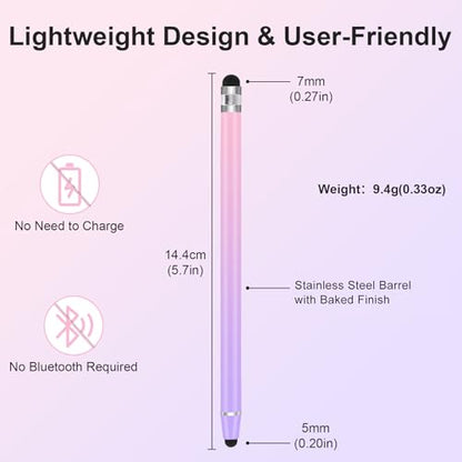 LIBERRWAY 7Pcs Stylus Pens, 2 in 1 Stylus for iPads, iPhones, Android Tablets, Samsung All Universal Touchscreen Devices - style: 7 Pack