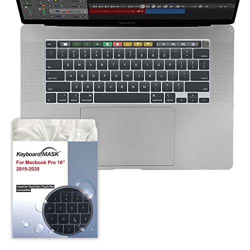 KeyboardMask for MacBook Pro 16" Matte Finish Full Cover for Keyboard + Touchbar/Pad/ID Work While Covered Ultra Thin Keyboard Cover Protector Waterproof MacBook Pro 16" (2016 2017 2018 2019 2020) - size: For Apple MacBook Pro 16, 14.09 x 9.45 inches