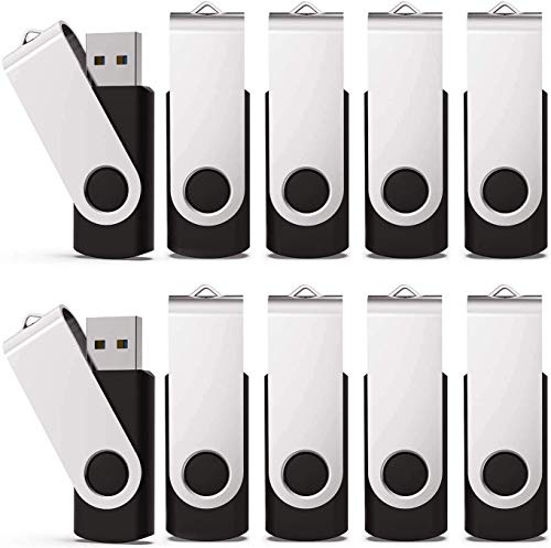 KEXIN 20 Pack 8GB Flash Drive 8G Bulk USB Thumb Drive USB Stick Jump Drive USB 2.0 Flash Drive with Led Indicator, Black - size: USB 2.0-8G, style: 20 Pack