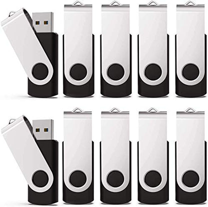 KEXIN 20 Pack 8GB Flash Drive 8G Bulk USB Thumb Drive USB Stick Jump Drive USB 2.0 Flash Drive with Led Indicator, Black - size: USB 2.0-8G, style: 20 Pack