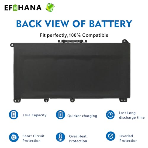 HT03XL L11119-855 Laptop Battery Replacement for HP Pavilion 14-DF 14-CE 14-CF 15-DA 15-DB 15-CS 15-DW 17-CA 17-by 15-CS0053CL 15-DW0033NR 15-DA0014DX L11421-542 L11421-2C2 11.4V 41.04Wh - size: 8.82×3.15×0.25 in HT03XL