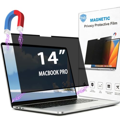 Magnetic Privacy Screen for MacBook Pro 14 Inch (2021-2026, M1-M5, Pro, Max) Patented Removable Laptop Privacy Filter Shield and Protector 26° - size: Macbook Pro 14.2"