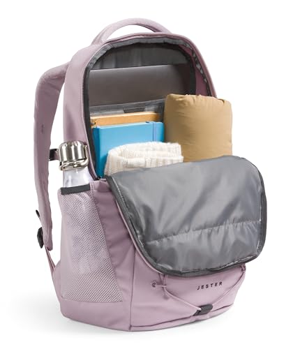 The North Face Jester Everyday Laptop Backpack, Ashen Purp/Blk, OSFA | Commuter Travel Bag, Laptop Sleeve, Water-Repellent - color: Ashen Purple/Tnf Black
