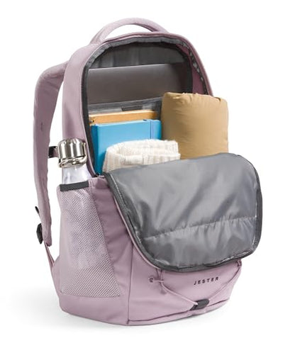 The North Face Jester Everyday Laptop Backpack, Ashen Purp/Blk, OSFA | Commuter Travel Bag, Laptop Sleeve, Water-Repellent - color: Ashen Purple/Tnf Black