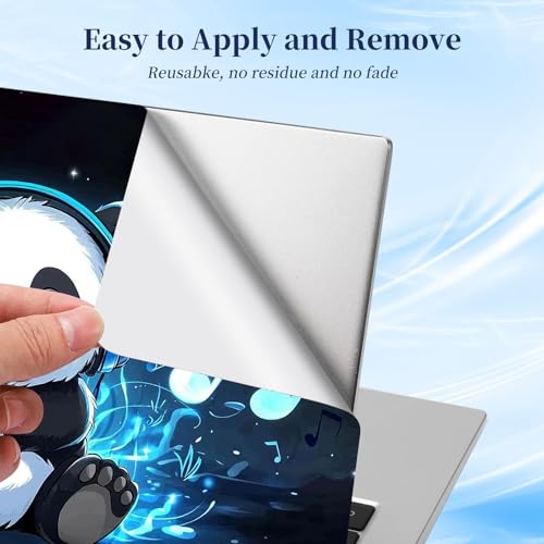 Universal Laptop Protective Skin,Trim-to-Fit Vinyl Sticker for 13–16 Inch Laptop,MacBook,Tablet & Notebook,Scratch-Proof Waterproof Cover,Music Panda - color: Music Panda