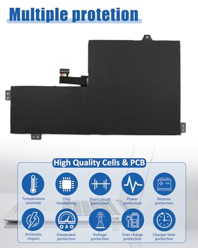 47Wh L19M3PG1 L19C3PG1 L19L3PG1 Battery Replacement for Lenovo 100e 300e Chromebook 2nd Gen AST 82CD 82CE ideapad 3 CB-11AST05 82H4 Series SB10X68685 5B10X65680 5B10X65684 5B11A25390 - 11.52V 4105mAh - size: 8.50*4.88*0.19 IN L19M3PG1