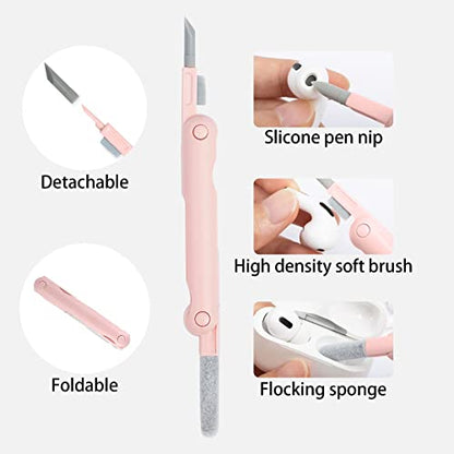 7 in 1 Electronic Cleaner kit - Keyboard Cleaner, Keyboard Cleaning Kit, Laptop Cleaner with Brush, Electronic Cleaner for Laptop/Phone/Computer/Screen (Give Away a Flannel Cloth) Pink