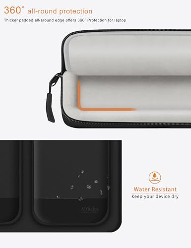 Alfheim Laptop Bag 15,6-16 inch Laptop Cover, 360° Protective Waterproof Shockproof Lightweight MacBook Pro 16 Notebook Briefcase, Compatible with ASUS Lenovo Dell Samsung - color: Dark Grey, size: 15.6"-16"