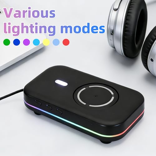 Mouse Mover Quiet Operation Ultra Slim, USB-C Powered Plug & Play, No Detection Risk, Mouse Mover to Prevent Screen Lock, Customizable Timer & RGB LED Light, for WFH/Office/Travel - color: Black 01