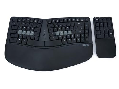 KINESIS Mechanical Keypad LP Numeric 10-Key for Mac & PC | Wired & Wireless Mode | Quiet Linear Mechanical Switches | Programmable | Ergonomic Palm Support | Backlit