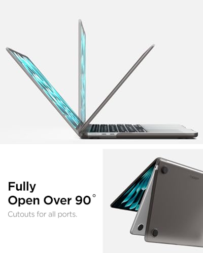 Spigen for MacBook Air 13 inch Case M5 (2026), MacBook Air 13 inch M4/M3/M2 (2025-2022), Air Skin Matte Thin Clear Case Cover, 13.6 inch, A3240, A3113, A2681, Frost Black - color: Frost Black, size: MacBook Air 13" M5/M4/M3/M2 (2026-2022)