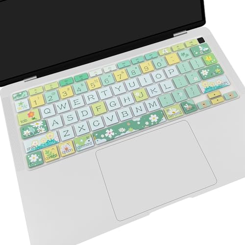 Silicone Keyboard Cover for MacBook Air 13 inch 2021 2020 Model A2179 A2337 M1 Chip, Spring Flowers - color: Spring Flowers