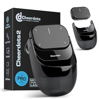 2026 Upgraded AI Voice Mouse - Wireless Air Mouse with AI Voice Assistant, 12 Languages Translation, Meeting Transcription & Summary - Detachable Computer Mouse, Presentation Clicker for Laptop - color: Black