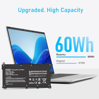 Upgraded 60Wh HT03XL L11119-855 Laptop Battery Replacement for HP | Fit for Pavilion14-DQ 15-DY 15-DA 15-CS 17-BY Series 15-DY1023DX 15-DY1043DX 15-DY0013DX HTO3XL HT03041XL, and More - size: 7.35*3.5*0.25inch HT03XL
