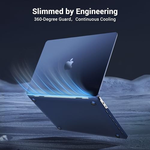 MOSISO Compatible with MacBook Pro 13 inch Case M2 M1, Midnight Blue | Seamlessly Closes Crack-Resistant Hard Shell Case&Keyboard Cover M2 2026-2016 A2338 M1 A2251 A2289 A2159 A1989 A1708 A1706 - color: Midnight Blue