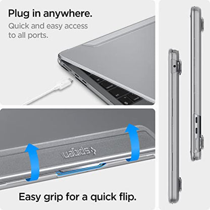Spigen for MacBook Air 13 inch Case M5 (2026), MacBook Air 13 inch M4/M3/M2 (2025-2022), Thin Fit Transparent Protective Hard Shell Case Cover, 13.6 inch, A3449 A3240 A3113 A2681, Crystal Clear | Transparent Hard Case with Scratch Resistant Protection for