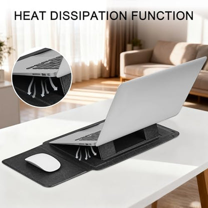 HoYiXi 14 Inch Laptop Sleeve Case with Stand Feature for Mac Book Pro 14 2021/ASUS Vivobook 14/HP Pavilion X360/IdeaPad 14/Dell HP ASUS Acer Huawei Matebook 14'',Compatible 13.3-14'' PC,Black - color: Black, size: 13.6-14'' laptop