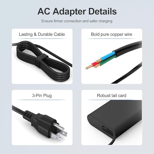 230W Laptop Charger for HP Omen 17 16 15,Victus by HP Gaming Laptop 16,ZBook Fury 16 G8 G9 G10 11.8A AC Power Supply Adapter - color: Greyish black